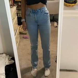 Abercrombie ultra high rise 90s straight curve love